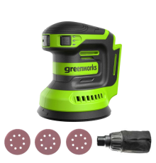 Эксцентриковая шлифовальная машина аккумуляторная Greenworks 24V OS325 (без АКБ и ЗУ)