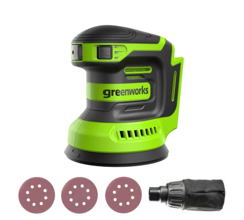 Эксцентриковая шлифовальная машина аккумуляторная Greenworks 24V OS325 (без АКБ и ЗУ)