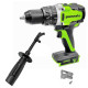 Дрель-шуруповерт ударная аккумуляторная Greenworks 24V GD24DD140 (1хАКБ 5Ач и ЗУ) 140Нм коробка