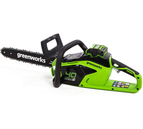 Цепная пила аккумуляторная Greenworks 40V GD40CS15 (1х АКБ 2Ач и ЗУ) б/щ 35см 1,5 кВт