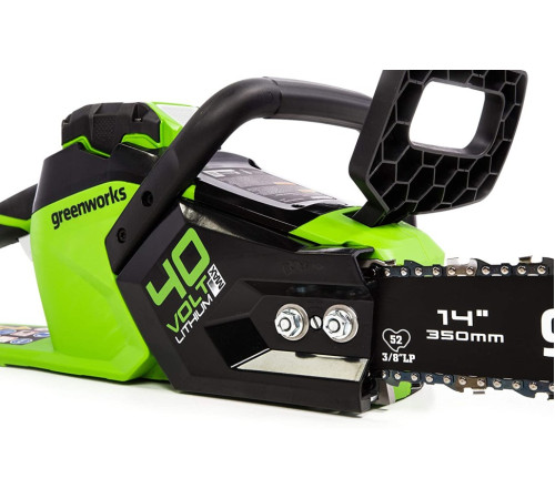 Цепная пила аккумуляторная Greenworks 40V GD40CS15 (1х АКБ 2Ач и ЗУ) б/щ 35см 1,5 кВт